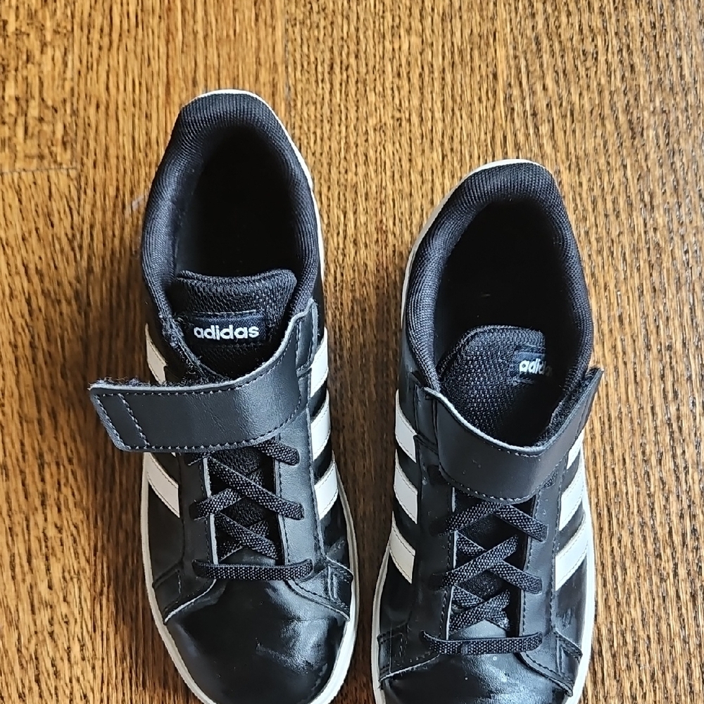 Adidas Kids Black and White Sneakers
